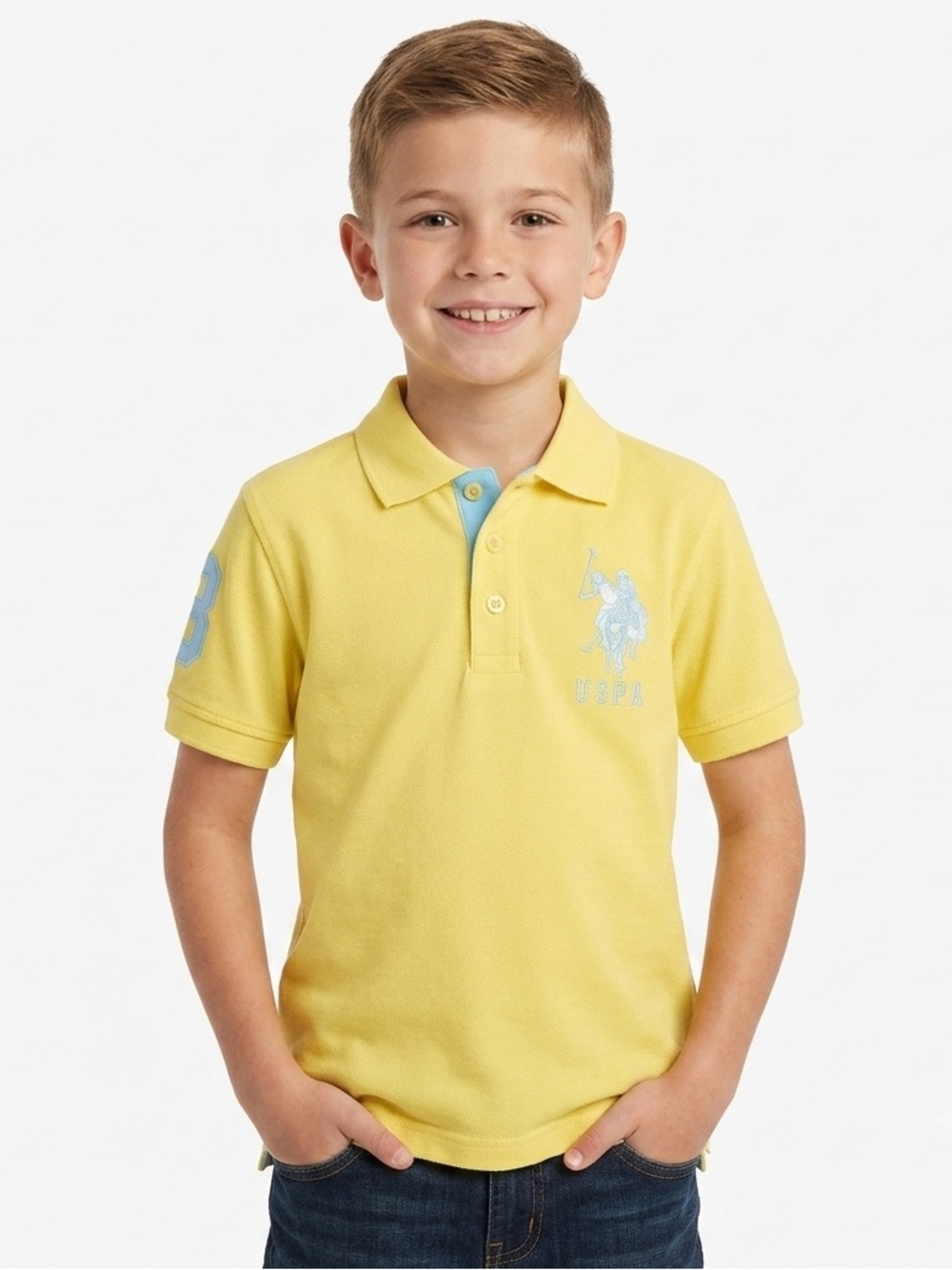 🌟3x Host Pick🌟Boy’s Yellow U.S. Polo Assn. Polo